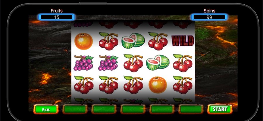 5 Reel Spinner with a fruit score of 15