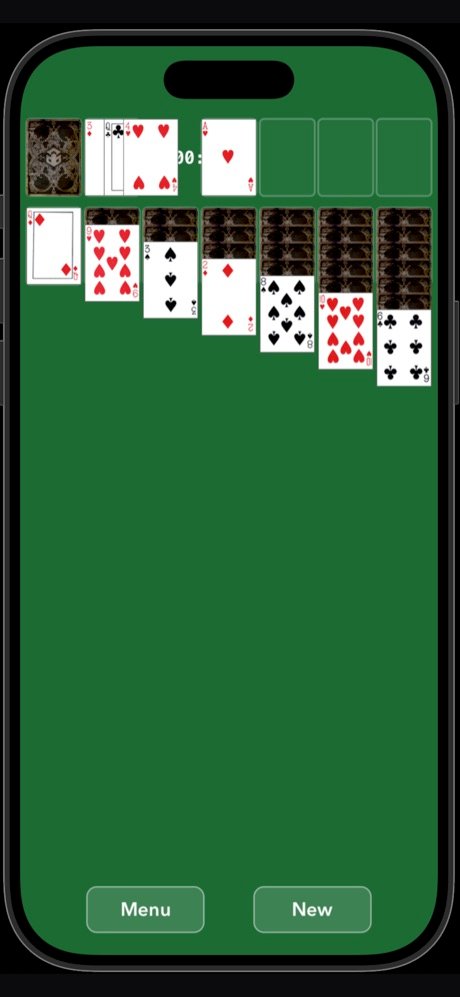 Solitaire game in progress