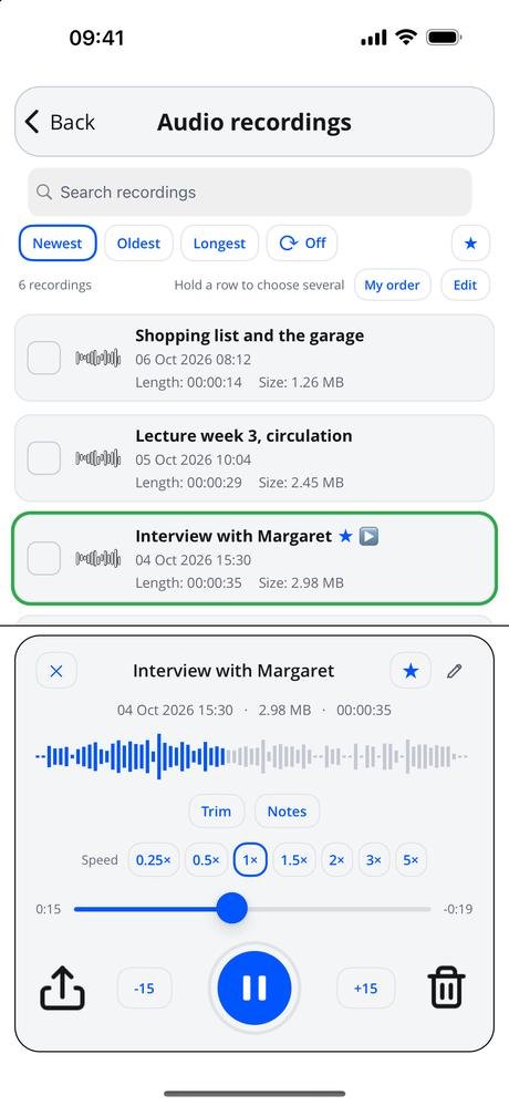 Recorder screenshot