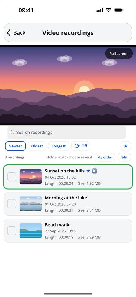 Recorder, recording 4k video