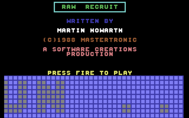 Raw Recruit on the Commodore 64